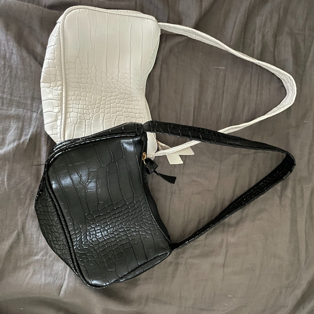 Black and White shein shoulder bags